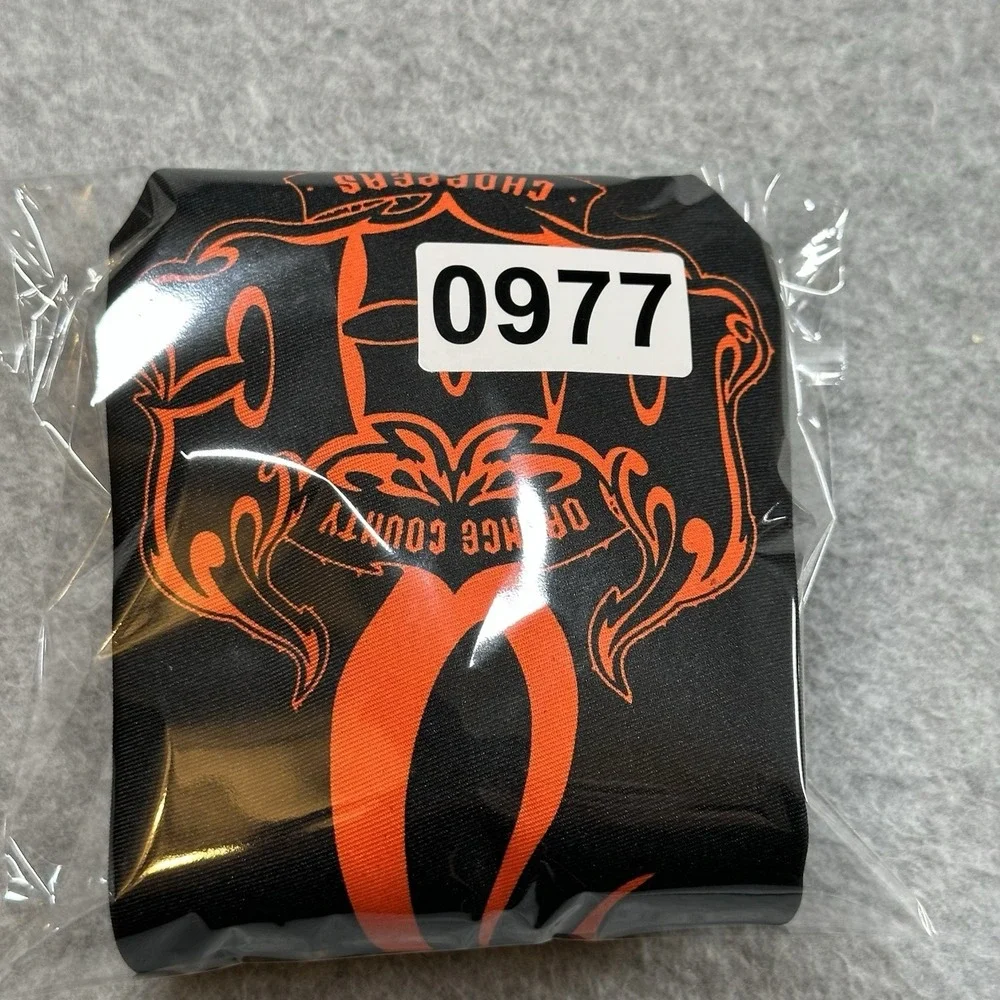 Orange County Choppers OCC Flame Logo Tie Y2K Biker‎ Graphic Black 57x3.6in